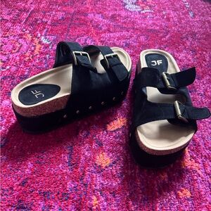 Black Platform Slides